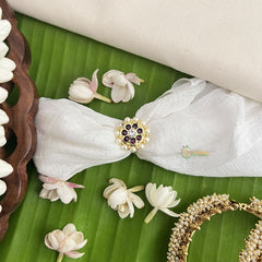 Vriksham Precious Kemp Finger Ring-White Red -Pearl-G18530