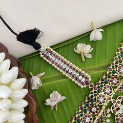 Vriksham Precious Gold Polish Kemp Mang Tikka-Red Green & white-pearl-G18533