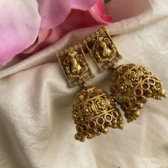 Antique Gold Look Alike Lakshmi Jhumkas-G15133