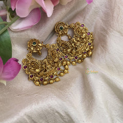 Premium Lakshmi Chandbali Danglers-Gold Bead-G15119