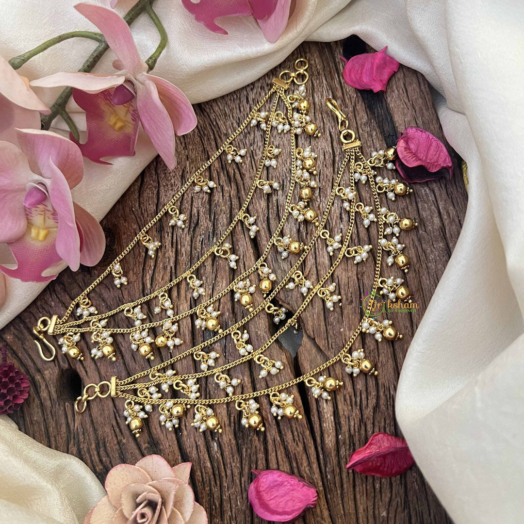 Vriksham Elegant Pearls & Gold Bead Style 3 Layered Strand Maatil-G21096