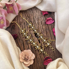 Vriksham Premium Cluster & Floral Pearl Maatil-White Maatil-G21097