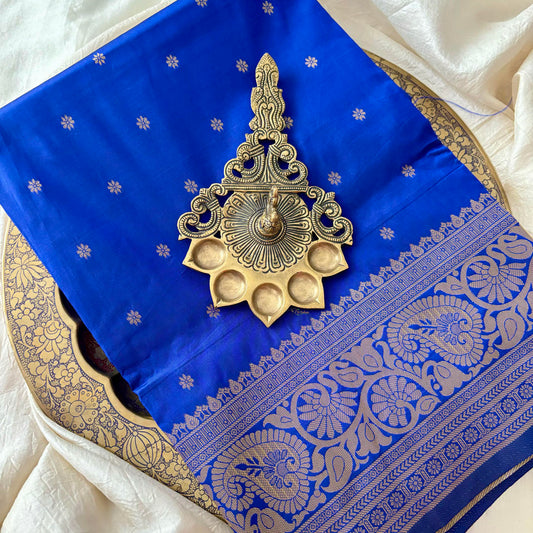 Ink Blue Color Madhuri Dixit Saree - Paithani Semi Silk Saree -VS3823