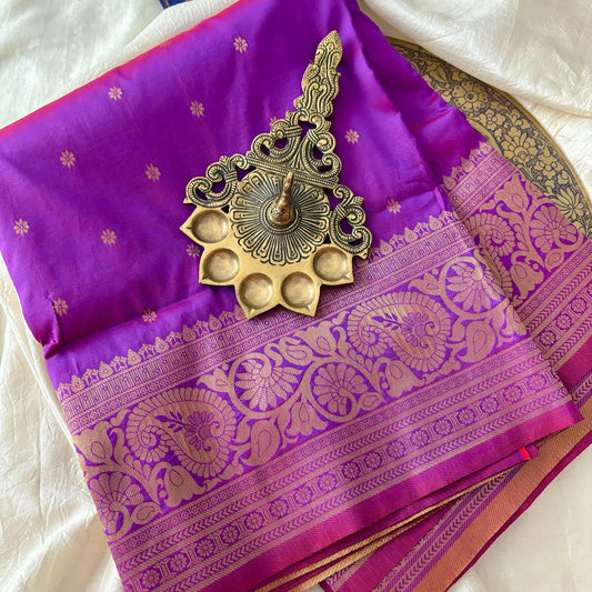 Magenta Madhuri Dixit Saree - Paithani Semi Silk Saree -VS3825