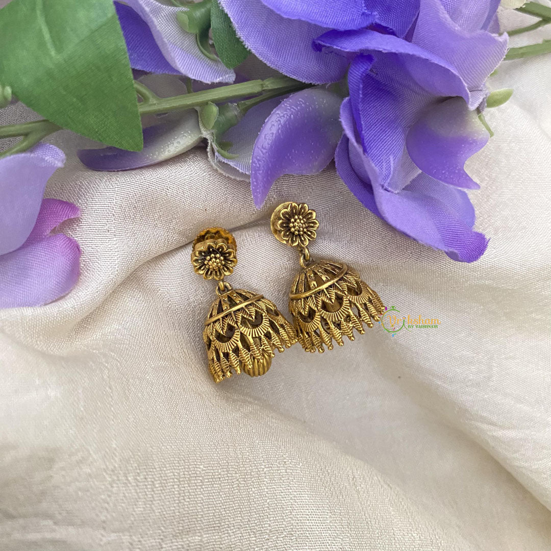 Simple Gold Look Alike Jhumkas-G15126