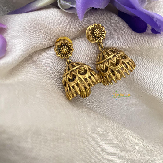 Simple Gold Look Alike Jhumkas-G15126