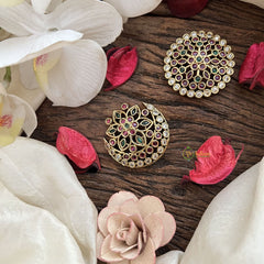 Vriksham Lotus Style Chandran & Suryan Billai-Green Red & White-G19337