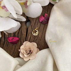 Vriksham Designer Golden Naths/Nose pin-White-G17442