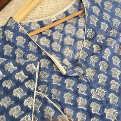 Vriksham Premium Printed Readymade Blouse -Kalamkari Print -Light Blue-VS4513
