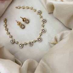 Elegant White Short Pendant Neckpiece-Drop-G12170