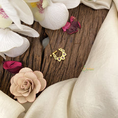 Vriksham Exquisite Golden Naths/Nose pin-Red-G17484