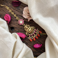 Vriksham Goddess Lakshmi Mandala Tikka-Orange Bead-G19459