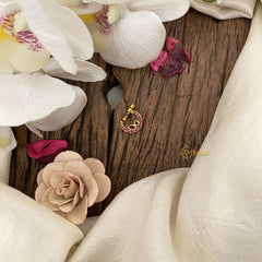 Vriksham Elegant Gold Naths/Nose pin-Red-G17525