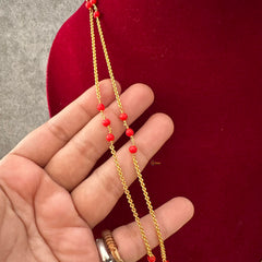 Elegant 2 Layer Coral Gold Look Alike Daily Wear Chain-G13253