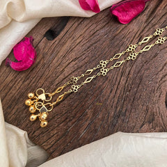 Elegant Gold Look Alike Floral Anklets-G14028