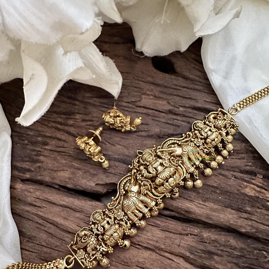 Premium Lakshmi Elephant Choker-G14720