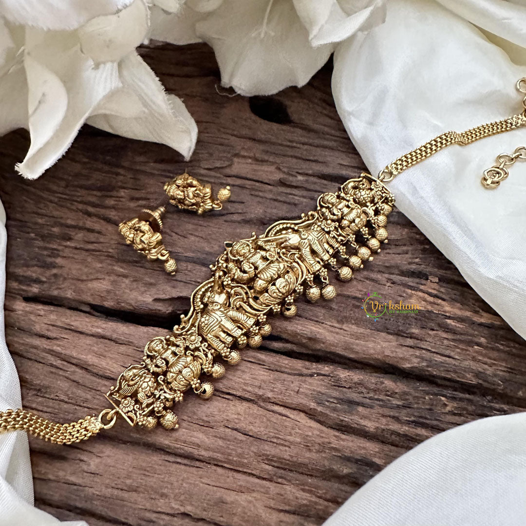 Premium Lakshmi Elephant Choker-G14720