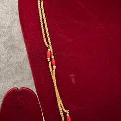 2 Layer Gold Look Alike Daily Wear Chain-Coral-G13251