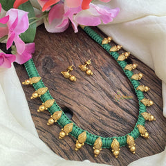 Antique Look Alike Green Thread Neckpiece-G15065