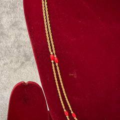 Premium 2 Layer Gold Look Alike Daily Wear Chain-Coral-G13249