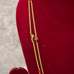 Premium 2 Layer Gold Look Alike Daily Wear Chain-Coral-G13249