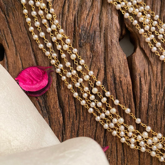 Vriksham 5 Layered Pearl Mala-G16465