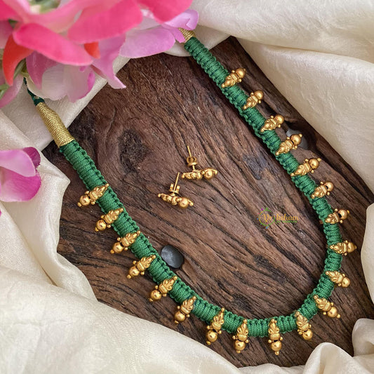 Antique Style Green Thread Neckpiece-G15060