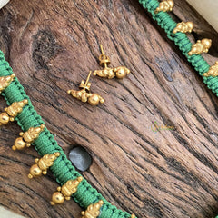 Antique Style Green Thread Neckpiece-G15060