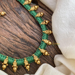 Antique Style Green Thread Neckpiece-G15060