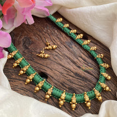 Antique Style Green Thread Neckpiece-G15060