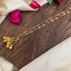 Stylish Gold Look Alike Coral Anklets-G14037