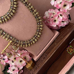 Vriksham Antique Goddess Lakshmi Motif & Manga Temple Bridal Set-G21050