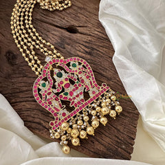 Intricate Lalitha Devi Jadau Kundan Pendant Haram-J2391