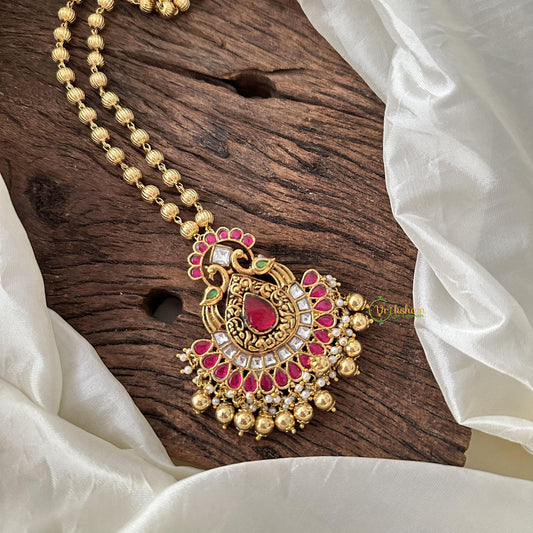 Designer Jadau Kundan Pendant Chain-J2378