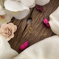 Vriksham Butterfly Shape AD Stone Nath/Nose pin-Red-G17382