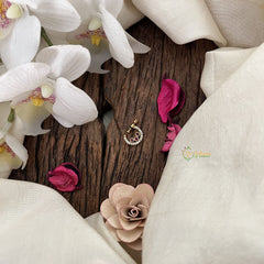 Vriksham Designer Three Dot Bridal Naths/Nose pin-Red White-G18679