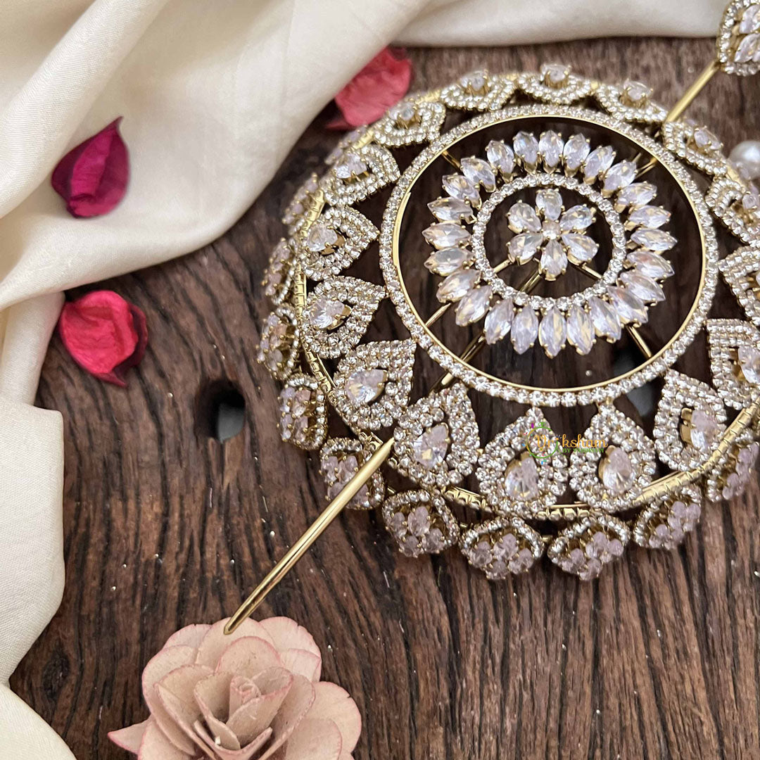 Vriksham Designer Bridal Floral Design Hair Bun Cage Accessory-H1221