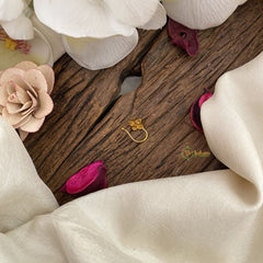 Vriksham Unique AD Stone Nath/Nose pin-Red White-G17380