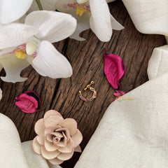 Vriksham Designer Naths/Nose pin-Red-G18708