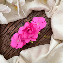 Vriksham Handmade Deep Pink  Rose Hair Clip Flower Accessories-KH1347