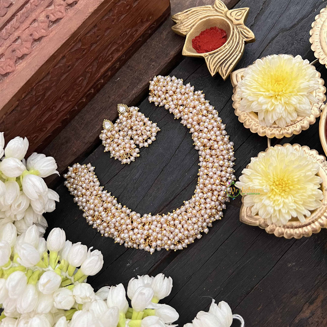 Vriksham Classic Look Pearls Short Neckpiece-G21078