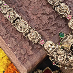 Vriksham Classic Bridal Lakshmi With Lion Style 1 gm Gold Long Neckpiece-G20303