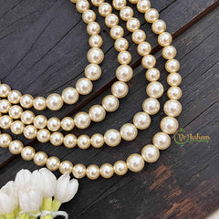 Vriksham Classic Nita Ambani Style Multi Stand 4 Layered  Pearls Neckpiece-G21080