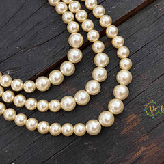 Vriksham Classic Nita Ambani Style Multi Stand 3 Layered  Pearls Neckpiece-G21081