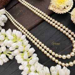 Vriksham Classic Nita Ambani Style Multi Stand 2 Layered  Pearls Neckpiece-G21082