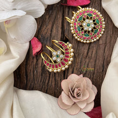 Vriksham Designer Floral Style Chandran & Suryan Billai-Pearl-J3492