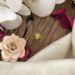 Vriksham Antique Designer AD Stone Nath/Nose pin-Red White-G17419