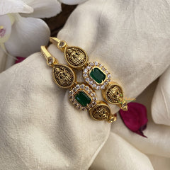 Vriksham Precious Lakshmi Kada Bangles-Green-G16530