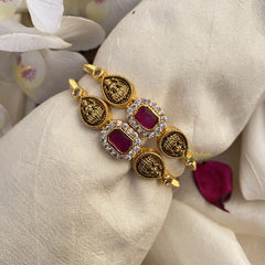 Vriksham Precious Lakshmi Kada Bangles-Red-G16529