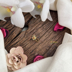 Vriksham Golden Naths/Nose pin-Multi Color-G18654